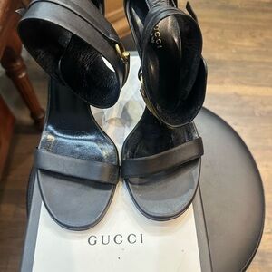 Gucci Black Leather Heels